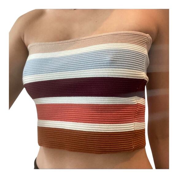 LA Hearts by PacSun Top size small tube top -  Fitted strapless crop top multi - Picture 1 of 4